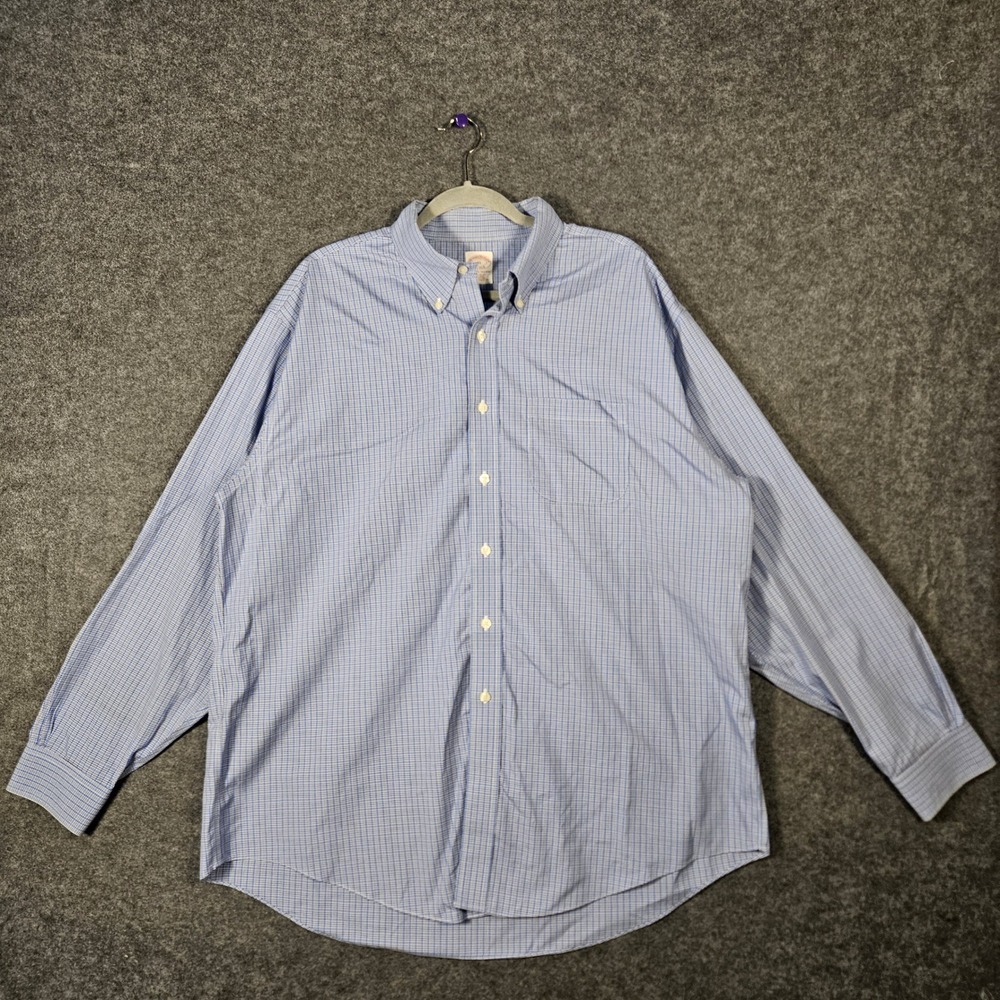 Brooks Brothers Mens The Original Polo Button Down Shirt Plaid Preppy Sz XL